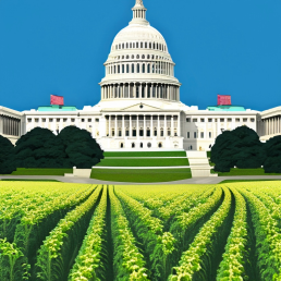 AI image of the Capitol Building and a farm